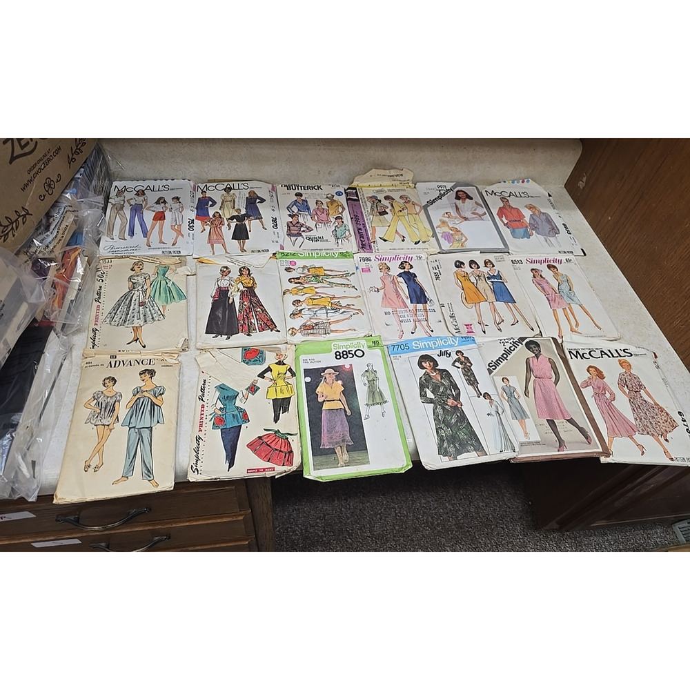 Lot of Vtg Simplicity McCall's Advance Shirt Pants Dress Womans Sewing Patterns